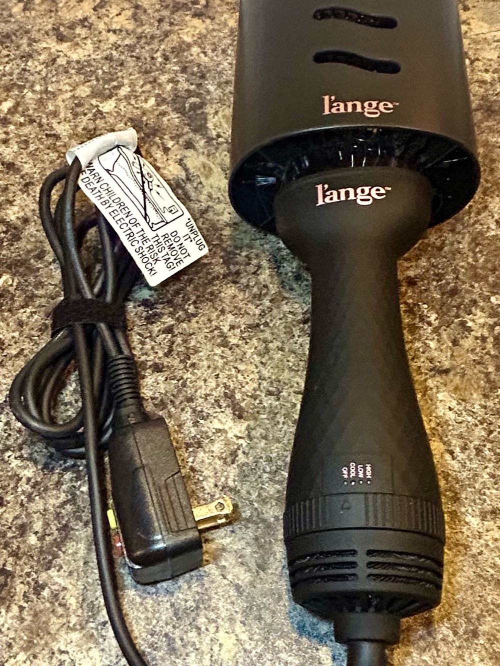 l'ange Black Hot Air Brush Dryer